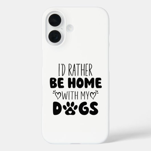 Ich wäre eher mit meinen Hunden Zuhause. Case-Mate iPhone Hülle (Rückseite)