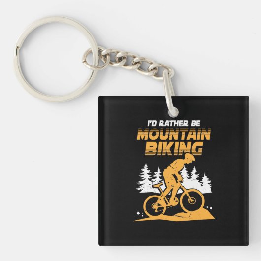 Ich wäre eher Mountainbiking Schlüsselanhänger (Vorderseite)