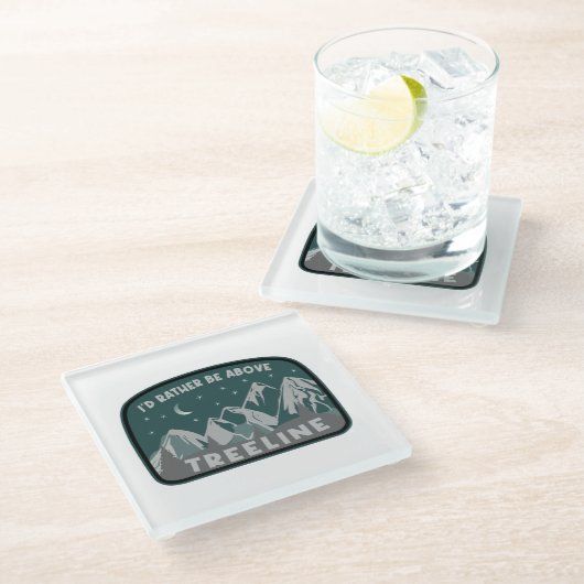 Ich wäre eher über Treeline Glasuntersetzer (Schrägansicht)