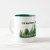 Ich wäre eher Waldbaden. Zweifarbige Tasse (Vorderseite Links)