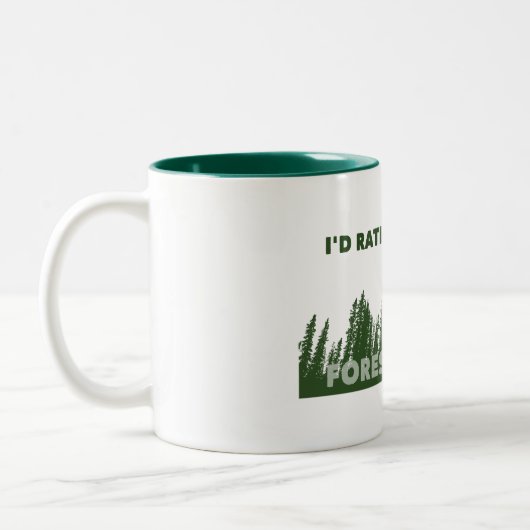 Ich wäre eher Waldbaden. Zweifarbige Tasse (Links)