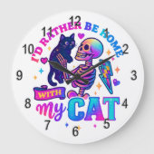 Ich wäre eher Zuhause... Große Wanduhr (Vorderseite)