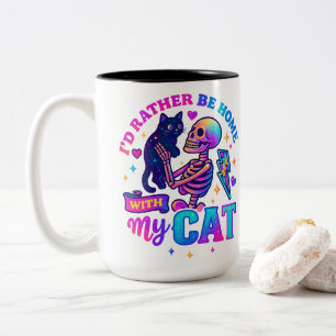 Ich wäre eher Zuhause... Zweifarbige Tasse