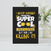 Ich wäre ein superCooler Busfahrer RSVP Karte (Stehend Vorderseite)
