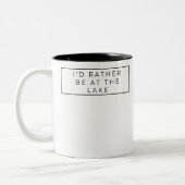 Ich wäre lieber am See Zweifarbige Tasse (Links)