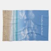 Ich wäre lieber am Strand (anpassbar) Geschirrtuch (Horizontal)