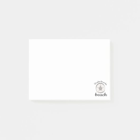 Ich wäre lieber am Strand Post-it Klebezettel (Vorderseite)