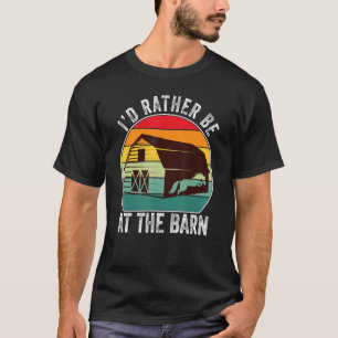 Ich wäre lieber auf dem Bauernhof - Lustiger Bauer T-Shirt
