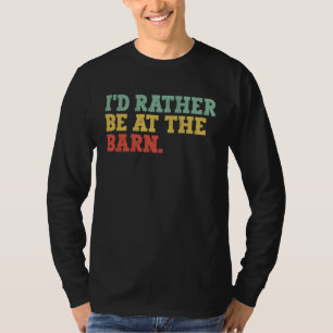 Ich wäre lieber auf dem Hof  Retro-Pferdetrainer T-Shirt