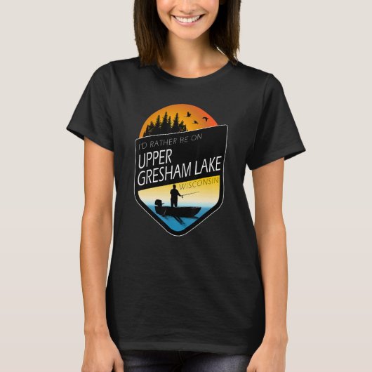 Ich wäre lieber auf dem Obergrimmgräsham Lake Wisc T-Shirt (Vorderseite)