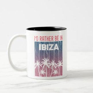 Ich wäre lieber auf Ibiza Zweifarbige Tasse