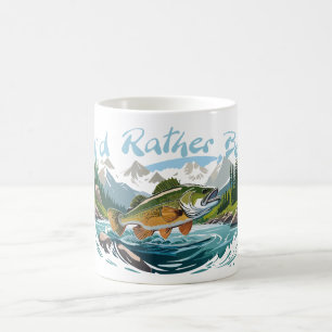 Ich wäre lieber beim Bassangeln im Bergsee Kaffeetasse