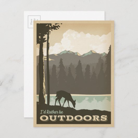 Ich wäre lieber draußen postkarte (Vorne/Hinten)