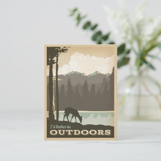 Ich wäre lieber draußen postkarte (Stehend Vorderseite)