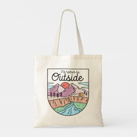 Ich wäre lieber draußen tragetasche (Rückseite)