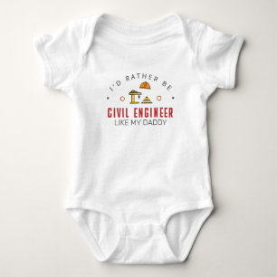 Ich wäre lieber ein Bauingenieur wie mein Daddy Baby Strampler
