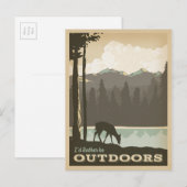 Ich wäre lieber im Freien Postkarte (Vorne/Hinten)