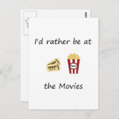 Ich wäre lieber im Kino Postkarte (Vorne/Hinten)