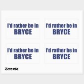 Ich wäre lieber im Nationalpark Bryce Canyon Rechteckiger Aufkleber (Blatt)