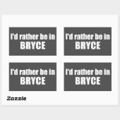 Ich wäre lieber im Nationalpark Bryce Canyon Rechteckiger Aufkleber (Blatt)