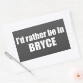 Ich wäre lieber im Nationalpark Bryce Canyon Rechteckiger Aufkleber (Umschlag)