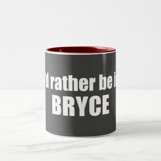 Ich wäre lieber im Nationalpark Bryce Canyon Zweifarbige Tasse (Mittel)