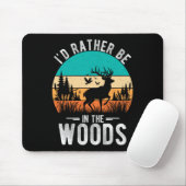 Ich wäre lieber im Wald, wenn ich Hirsche im Freie Mousepad (Mit Mouse)