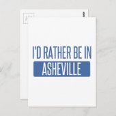 Ich wäre lieber in Asheville Postkarte (Vorne/Hinten)