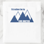 Ich wäre lieber in Cave Junction Oregon Mountain Rechteckiger Aufkleber (Tasche)