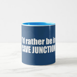 Ich wäre lieber in Cave Junction Oregon Zweifarbige Tasse