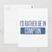 Ich wäre lieber in Compton Postkarte (Vorne/Hinten)