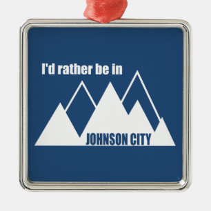 Ich wäre lieber in Johnson City Tennessee Mountain Ornament Aus Metall