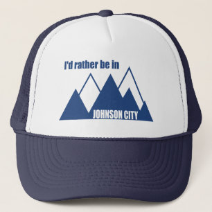Ich wäre lieber in Johnson City Tennessee Mountain Truckerkappe