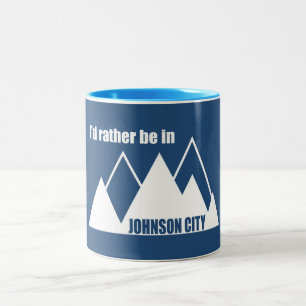 Ich wäre lieber in Johnson City Tennessee Mountain Zweifarbige Tasse