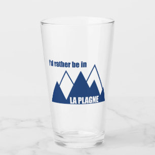 Ich wäre lieber in La Plagne Frankreich Berg Glas