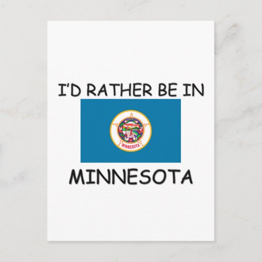 Ich wäre lieber in Minnesota Postkarte (Vorderseite)