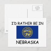 Ich wäre lieber in Nebraska Postkarte (Vorne/Hinten)