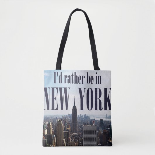 "Ich wäre lieber in New York"-Taschen Tasche (Vorderseite)