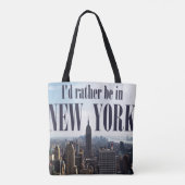 "Ich wäre lieber in New York"-Taschen Tasche (Rückseite)