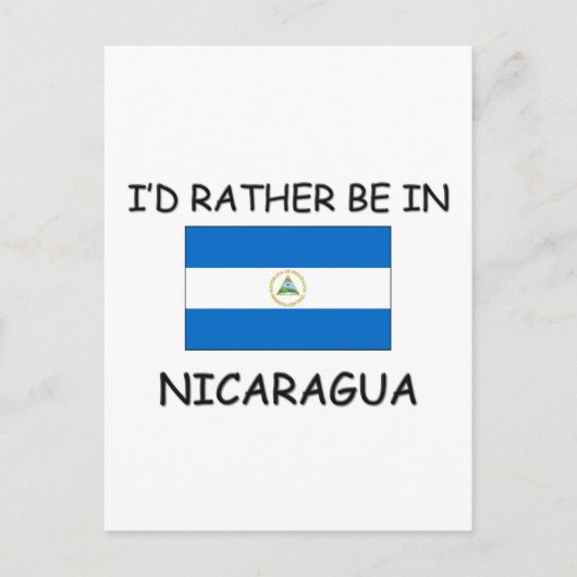 Ich wäre lieber in Nicaragua Postkarte (Vorderseite)