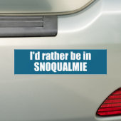 Ich wäre lieber in Snoqualmie, Washington Autoaufkleber (Auf Auto)