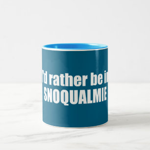 Ich wäre lieber in Snoqualmie, Washington Zweifarbige Tasse