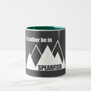 Ich wäre lieber in Spearfish South Dakota Mountain Zweifarbige Tasse