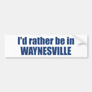 Ich wäre lieber in Waynesville North Carolina Autoaufkleber