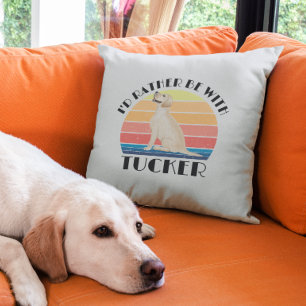 Ich wäre lieber mit Labrador Lab Name Kissen