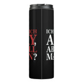 ICH WÄRE LIEBER REICH ALS SEXY - weiße Schrift Thermosbecher (Rückseite)