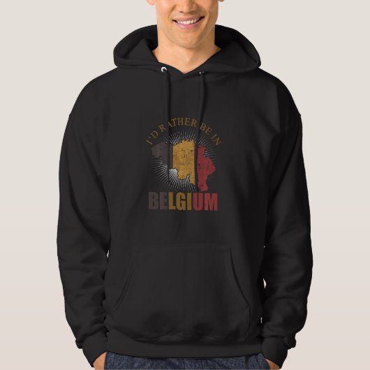 Ich wäre lieber unter belgischer Flagge als belgis Hoodie (Vorderseite)