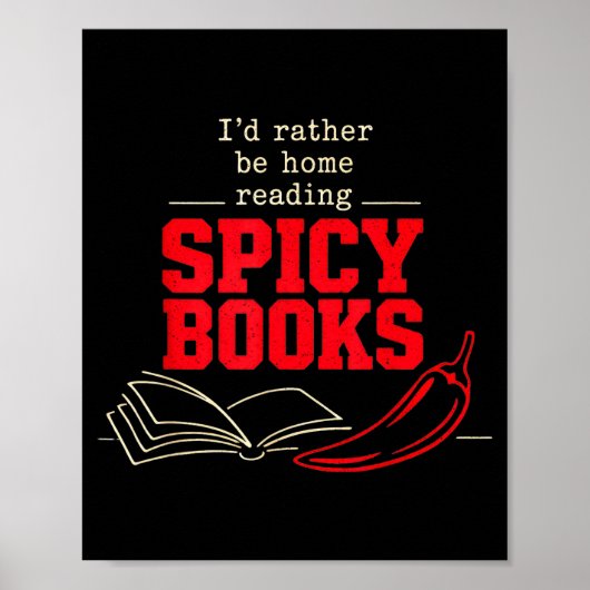 Ich wäre lieber zu Hause heiße Bücher lesend Eroti Poster (Vorne)