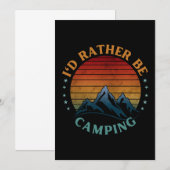 ICH WÄRE STATT CAMPING. EINLADUNG (Vorne/Hinten)