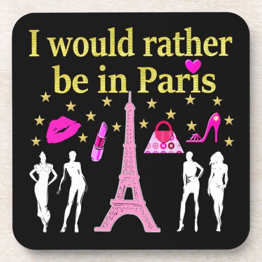ICH WÄRE STATT IN PARIS GETRÄNKEUNTERSETZER (Vorderseite)